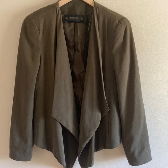 Zara Jackets & Blazers - Open Front Blazer | Army Green